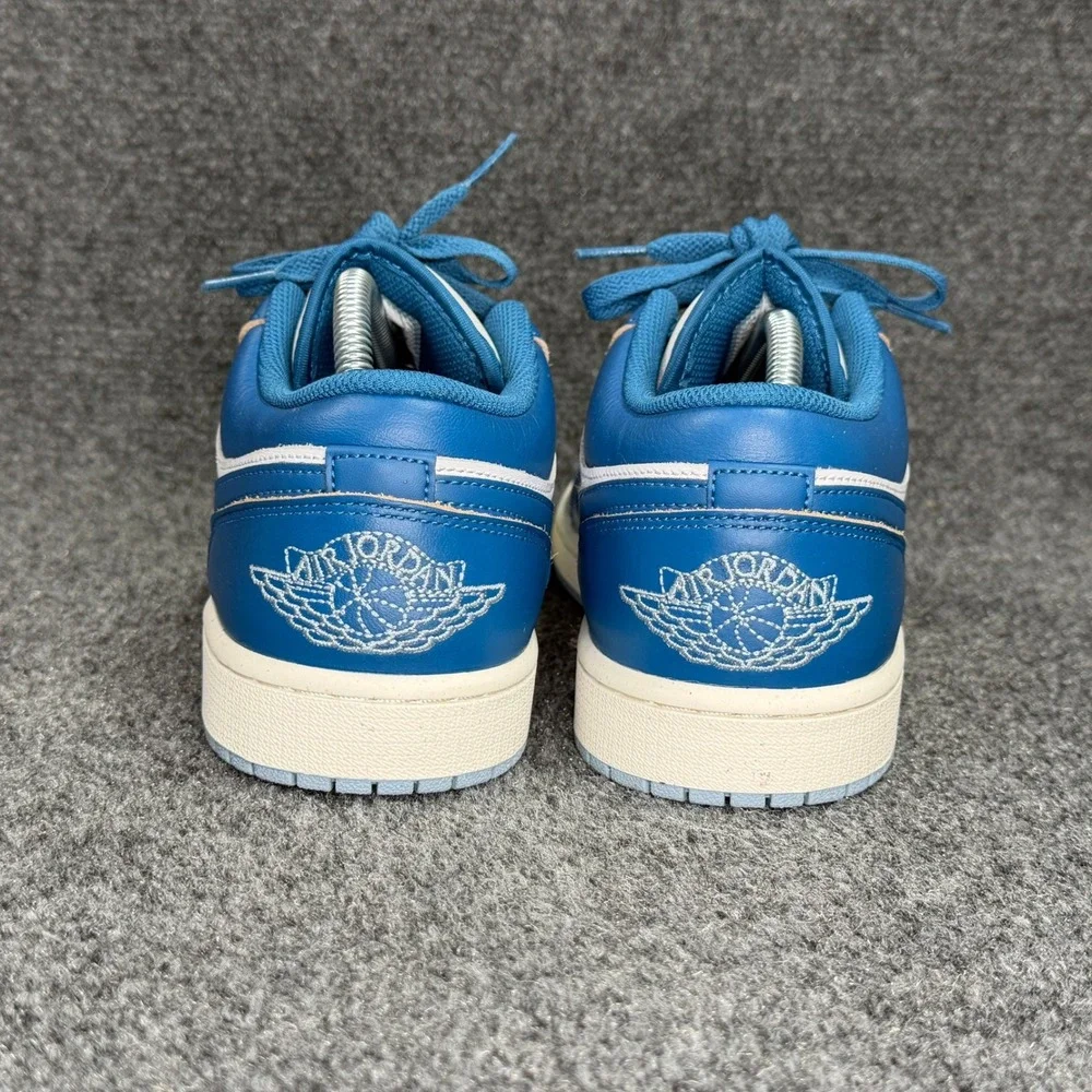 Jordan 1 Low Shoes Men's 9 Industrial Blue‎ White Retro Athletic Sneakers